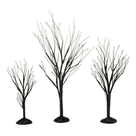 Department 56 Department 56 Village Halloween Black Bare Branch Trees Accessory - Set of 3 - 4033851
