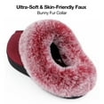 thumbnail image 5 of HomeTop Women's Classic Microsuede Memory Foam Slippers Durable Rubber Sole with Warm Faux Fur Collar, 5 of 7
