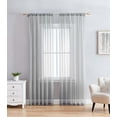 thumbnail image 1 of Crinkle Sheer Rod Pocket Curtains – 2 pack, Crinkled Texture, 1 of 3