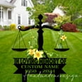thumbnail image 3 of Handmadetneonsign Justice Scales Lawyer Memorial Metal With Stake, Lawyer Metal Stake, Grave Stake 65468, 3 of 5