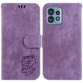 thumbnail image 2 of Compatible avec Motorola Moto Edge 40 Pro Étui Portefeuille à Rabat Mignon en Relief Tiger avec Porte-Cartes, 2 of 5