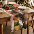 thumbnail image 6 of Red Green Christmas Cotton Linen Table Runner for Dining Kitchen, Winter Snowflakes Xmas Trees Village Wedding Outdoor Party Tablerunners Decoration, Dresser Scarf Coffee Tablecloth Runners 18"x72", 6 of 9