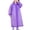 Purple, variant on Miluxas Cute Translucent Raincoat, Lightweight Waterproof EVA Hooded Poncho, Reusable Rain Jacket with Snap Buttons for Boys & Girls Purple 6-8Years