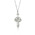 thumbnail image 1 of Lotus Unalome Necklace Yoga Necklace For Women Simple Modern Style Jewelry Gift--Silver-Product code 32682 Silver, 1 of 2