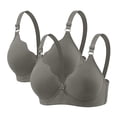 thumbnail image 2 of Bvxeep 2pc Cup Women's Plus Size Wireless Push-Up Comfortable Breathable Innerwear Daily Bra Lingerie Top, 2 of 9