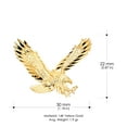 thumbnail image 4 of Ioka-14K Yellow Gold Eagle Charm Pendant with 3.1mm Figaro 3+1 Chain Necklace - 22", 4 of 7