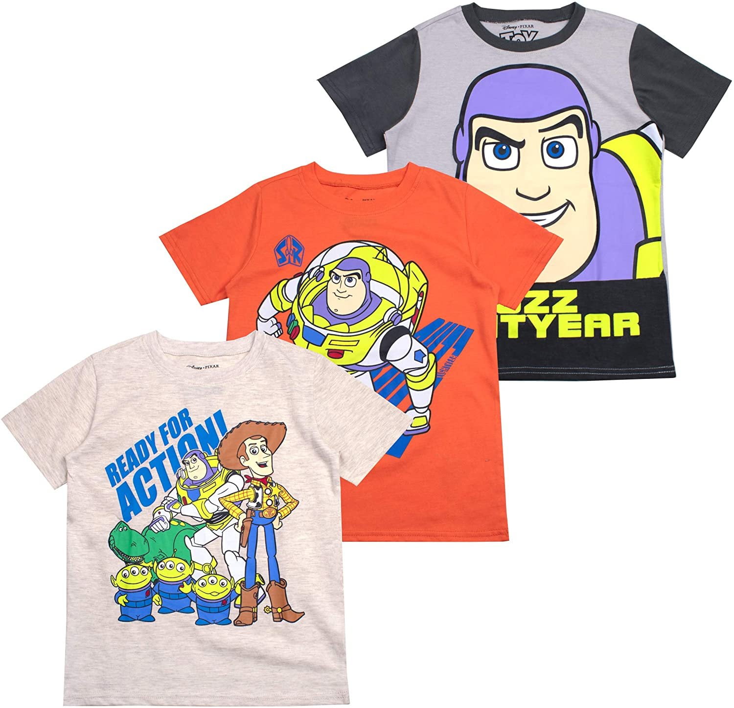 Photo 1 of Disney Toy Story Boys' T-Shirt (Pack of 3) 4 Beige