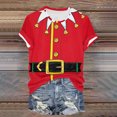 thumbnail image 6 of Drie Short Sleeve Casual Tops Trendy Solid Loose Fit Tshirt Christmas Early Fall Fashion Red,XL, 6 of 6