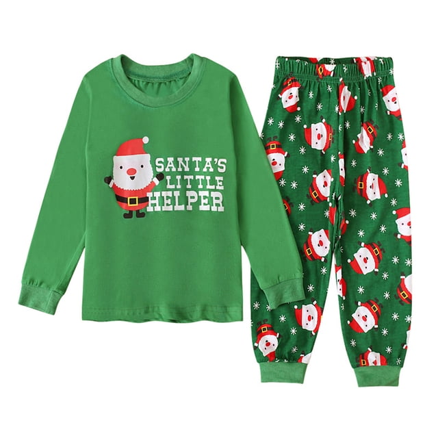 Conjunto de 2 piezas de camiseta y pantalones de manga larga para bebés y niñas de Navidad, ropa para niños y bebés, traje de Papá Noel