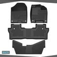 thumbnail image 3 of TPE All Weather Car Floor Mats Liner Waterproof Liners Black Set Fit for 2016-2022 Honda Pilot, 3 of 10