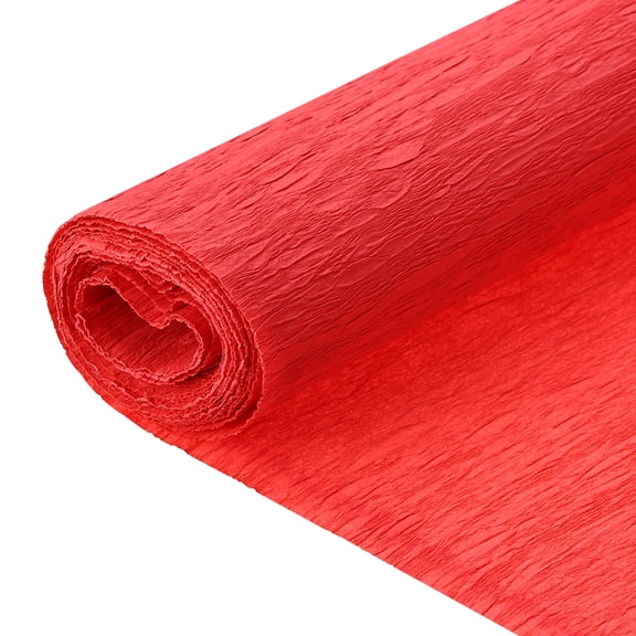 Uxcell Crepe Paper, 7.9ft Long 20 Inch Wide Bright Red Crepe Paper Roll
