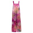 thumbnail image 4 of Women's Casual Loose Jumpsuit with Christmas Print, Fuchsia, Size L, 4 of 6