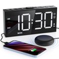 thumbnail image 1 of Despertador Mesqool Loud para personas que duermen mucho con alarma vibratoria, 1 of 7