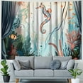 thumbnail image 4 of Orinice Seahorse Fish Underwater Tapestry Wall Hanging Unique Style Graphic Tapestries Home Wall Decor Art for Living Room Bedroom Apartment Farmhouse Dorm - 4 Sizes Available 60x50inch, 4 of 6