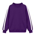 thumbnail image 6 of MSJUHEG Sweatshirt for Women, Varsity Striped Crewneck Long Sleeve Drop Shoulder Pullover, Oversized Loose Fit Casual Top for Everyday Wear A1 Dark Purple M, 6 of 6