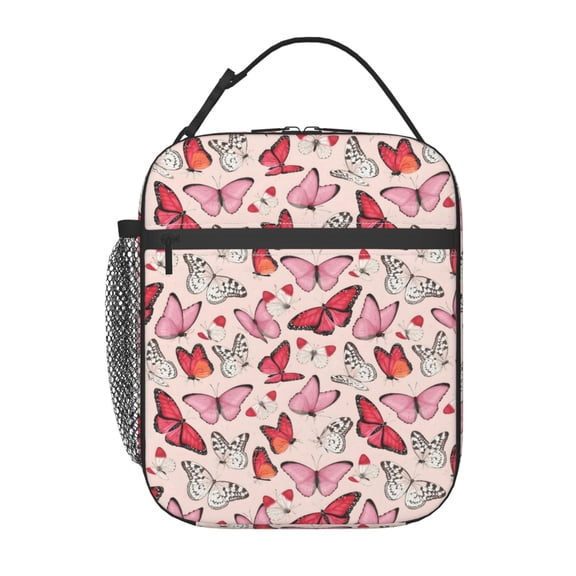 Butterfly Lunch Bag Portable Thermal Lunch Box for Men and Women