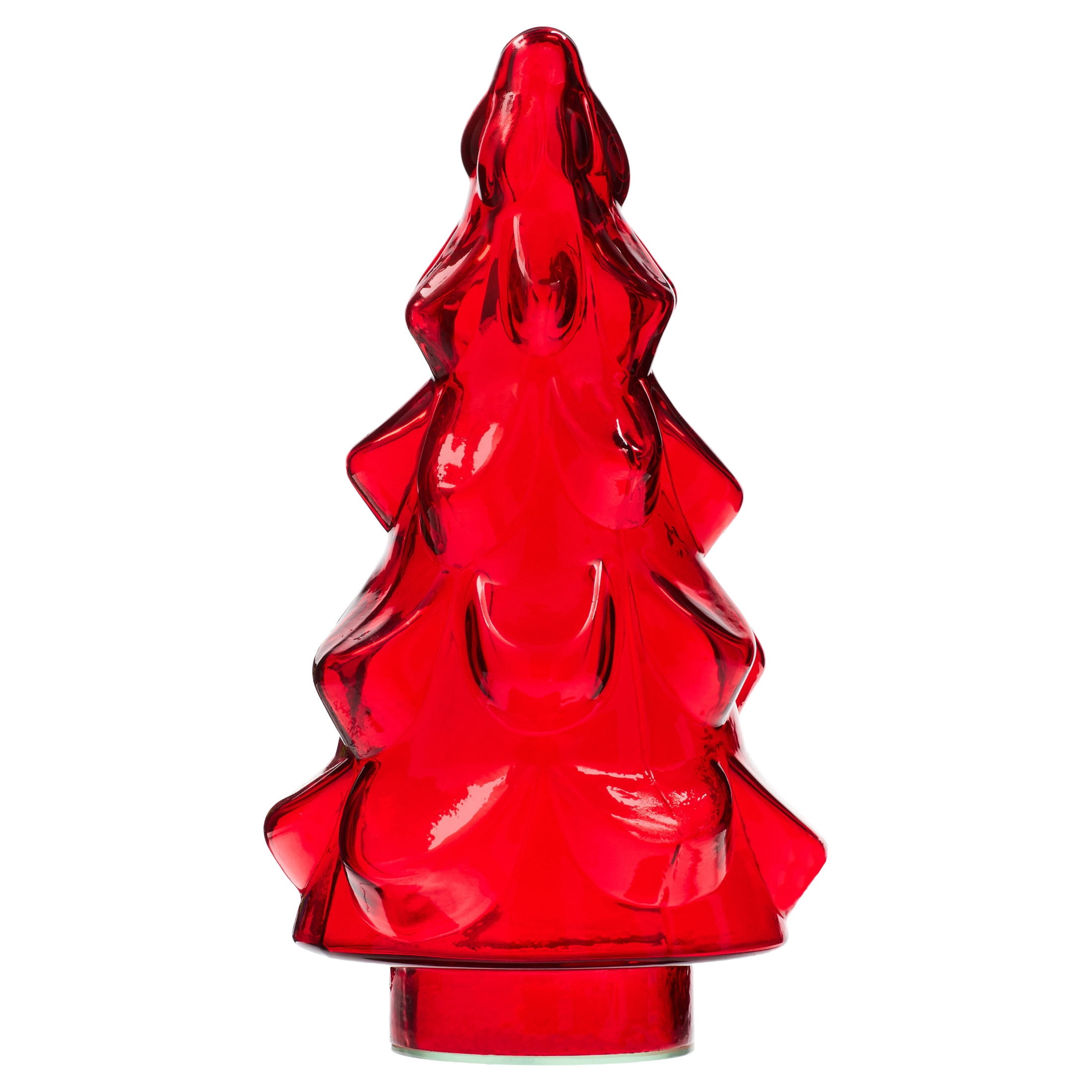 Small Glass Tree Christmas Decoration, Red, 10", by Holiday Time