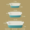 thumbnail image 6 of SWEEJAR Porcelain Bakeware Set for Cooking, Ceramic Rectangular Baking Dish Lasagna Pans for Daily Use, Set of 3,Red, 6 of 6