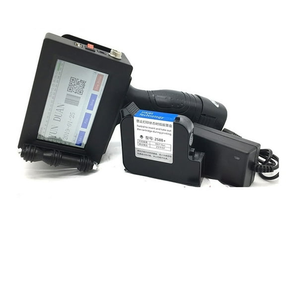Zilai Imprimante à Jet d'Encre Portative Écran Tactile 4.5 Pouces USB QR Code Étiquette