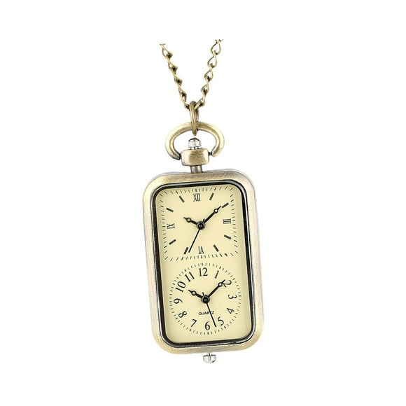 Reloj de bolsillo,Reloj de bolsillo de diseño vintage para adultos clásico,Collar con colgante de reloj analógico con cadena,Collar con colgante de reloj de bolsillo para hombre y