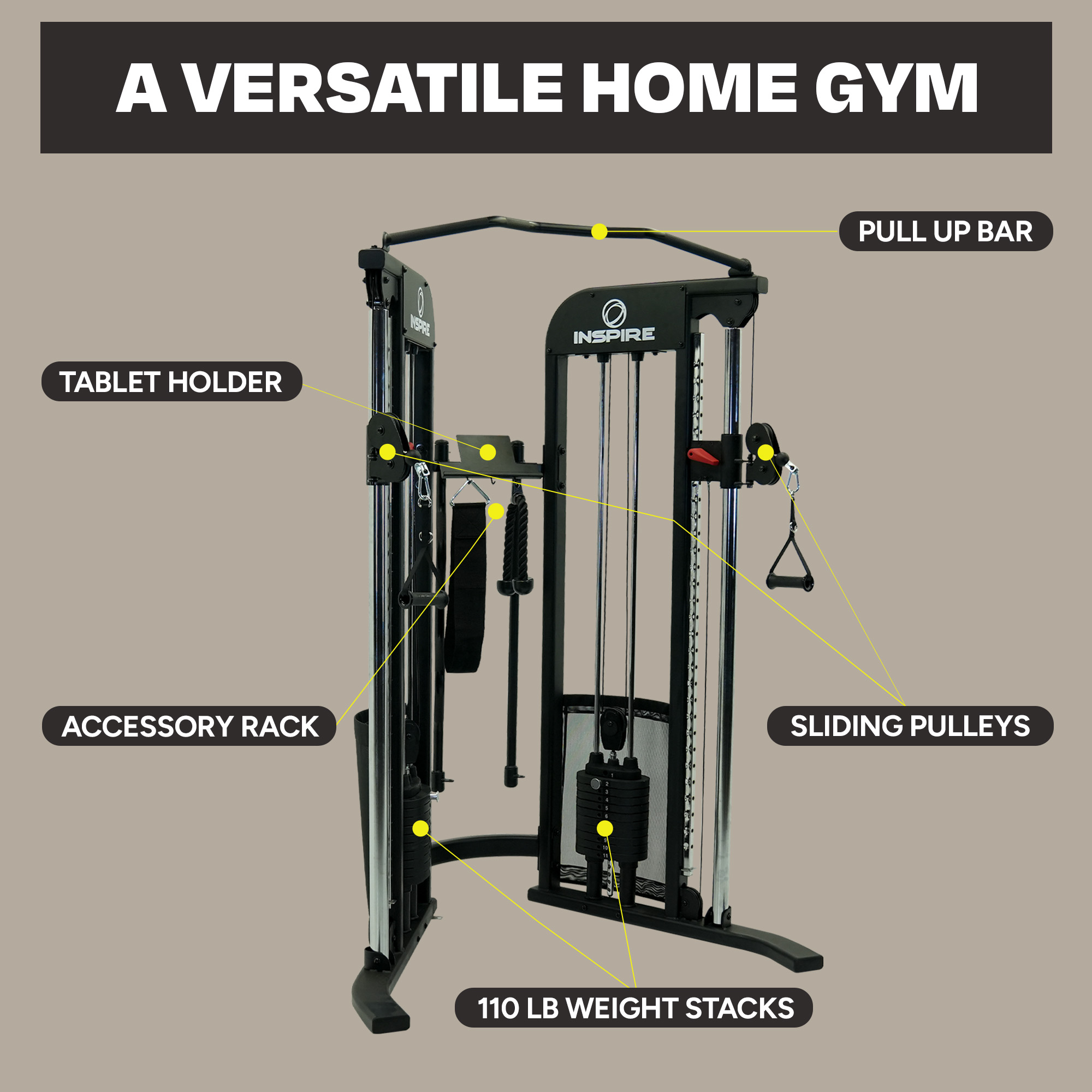 Inspire Fitness CG3 Home Gym Functional Trainer - image 2 of 15