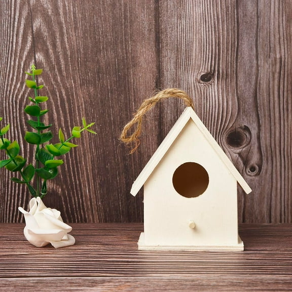 Hummingbird House,Natural Wooden Hummingbird Houses Hanging,Home Gardening Gifts Decoration,C