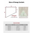 thumbnail image 6 of Beige Grey Baroque Swag Valances for Windows, Abstract Art Floral Pattern Rod Pocket Sheer Valances for Large Windows, Swag Toppers Light Filtering for Kitchen Living Room 2 Panels 36''x45'', 6 of 6