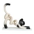 thumbnail image 1 of Resumen de figuras de gato Crafts Decoración de la estatua de la estatua Desktop Resina Kitty Figura Minimalista de arte Minimalista para estantería 30x10x29cm, 1 of 8