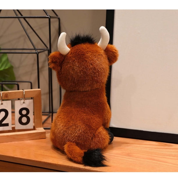 Linda Muñeca Mascota Animales Del Bosque Que Se Agacha Sentado Figurina Algodón Decoración Del Hogar, Caja Fuerte Suave para Niños Y Adultos