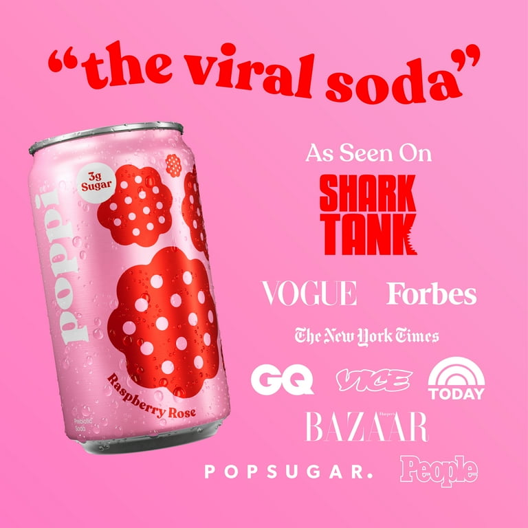 poppi Raspberry Rose 7.5oz Mini Can - Walmart.com