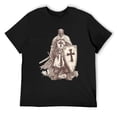 thumbnail image 3 of Knights Templar Vivacious Men's Cotton Short Sleeve HD Print Tee for Casual T-Shirt Crew Neck Top Black S, 3 of 7