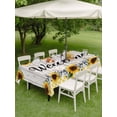 thumbnail image 5 of 54x80 Inch Outdoor Tablecloth with Umbrella Hole Zipper Rectangle Yellow Sunflower Plaid Rectangular Tablecloths Outside Waterproof Bows White Wood Country Art Patio Table Cover for Picnic Party, 5 of 8