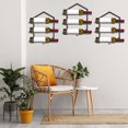 thumbnail image 5 of Uxcell Wall Mounted Wine Rack, 2 Set Metal Wine Bottle Holder, Wine Bottles Display Wall Storage Shelf, Black, 5 of 6