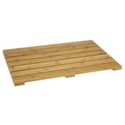 Household Essentials Bamboo Bath Mat with Non-Skid Feet For Bath, Spa or Entryway