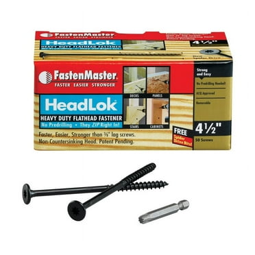 FastenMaster HeadLok No. 4 x 4-1/2 in. L Flat Head Galvanized Steel Deck Screws 50 per box
