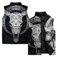 thumbnail image 3 of Chaleco calefactor de esqueleto para hombre, chaquetas de invierno ligeras para hombre, chaquetas de plumón de moda para hombre 2024, chaleco de viento frío cálido y asequible y fresco con calavera, 3 of 5