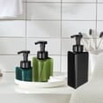 thumbnail image 4 of 2PCS Square Empty Foam Pump Bottle, 450ml Travel Foam Soap Dispenser with Label for Lash Shampoo(9"Clear Blue), 4 of 6