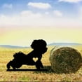 thumbnail image 3 of 9.84×9.13 Inches Cute Little Dog Garden Stake Iron Decor Art Silhouette Metal Yard Improvement Courtyard Art Garden Outdoor Decoration Pet Commemorative Metal Artwork, 3 of 6