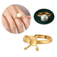 thumbnail image 2 of Open Adjustable Rings Base Blank Finger Rings Setting for Women Inlaid Crystal Turquoise Natural Gem Jewelry Making DIY, 2 of 8