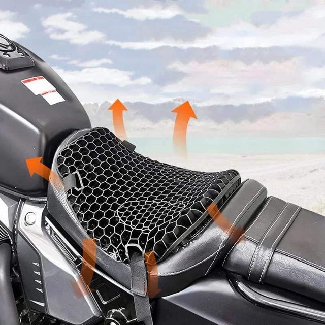 Cojín Sincero a prueba de golpes 3D Honeycomb Protector solar Impermeable para Moto