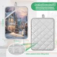 thumbnail image 3 of 2 Pack Pot Holders for Kitchen Heat Resistant Hot Pads Sets for Cooking Baking Magical Snow-covered Village, 3 of 7