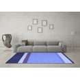 thumbnail image 3 of Ahgly Company Indoor Square Abstract Blue Contemporary Area Rugs, 5' Square, 3 of 4