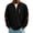 Black-Tops, variant on Men's Corduroy Stand Collar Half Zip Elbow Patch Ribbed Long Sleeve Casual Pullover Shirts Autumn Winter City Street Daily Layer TopsL