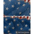 thumbnail image 6 of Star Stripes Flag Linen Curtain Valance for Bedroom/Bathroom/Kitchen/Office/Living/Dining Room Window,Rustic Shabby Chic Wood Grain Pocket Topper Drapes Decorative Cafe Drapery Panel 54"x18", 6 of 6
