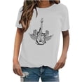 thumbnail image 2 of Pompotops T-shirt à Manches Courtes Imprimé Mode pour Femmes Blouse Décontractée Ample en Solde, 2 of 7