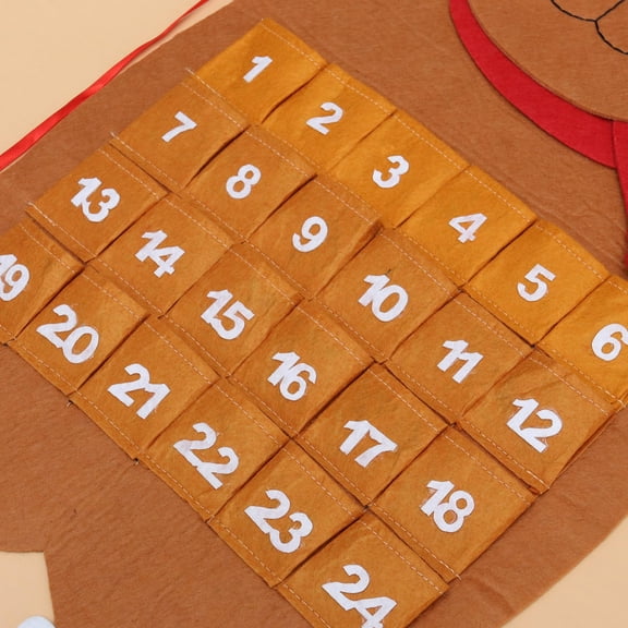 FONWILYO 1Set Advent Calendar Ornament Decoration Nonwoven Chocolate Countdown Hanging Ornaments Festive Atmosphere