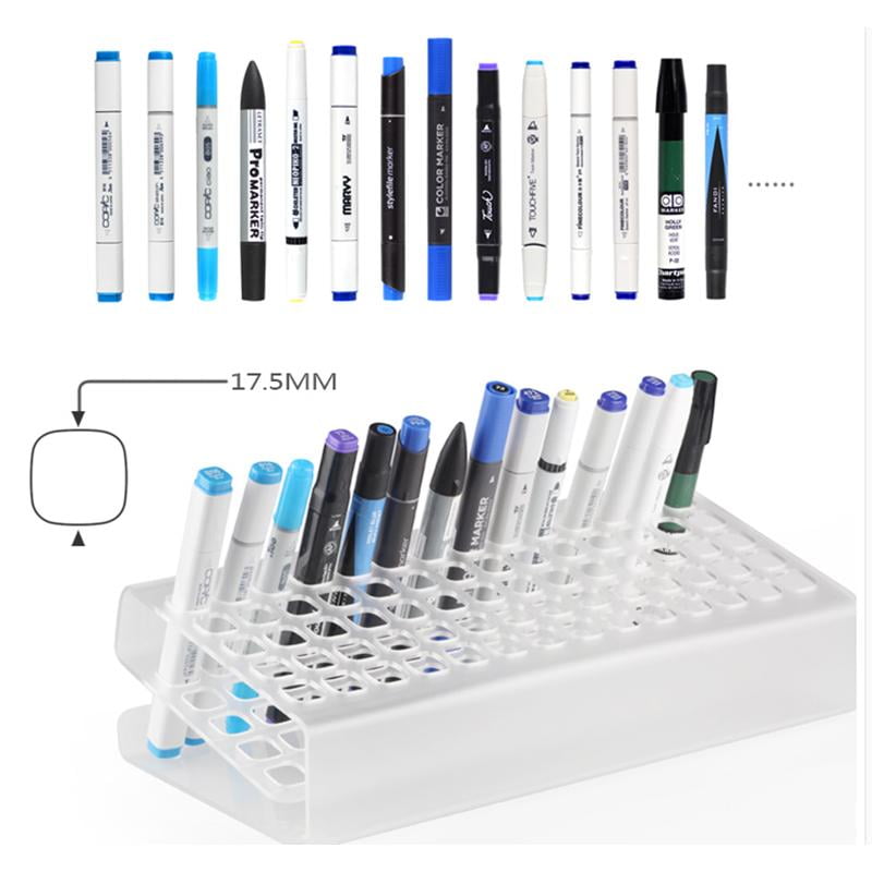 UMMH 70 slot Acrylic Marker Pen Pencil Display Rack Office Home Desk