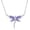2 February Birthstone, variant on YAFEINI Purple Dragonfly Gifts for Women, Amethyst Dragonfly Necklace Sterling Silver