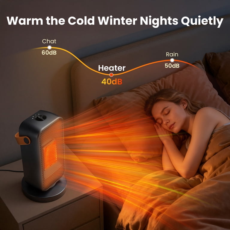 ATUPEN Portable Electric Space Heater, 1200W Ceramic photo 4