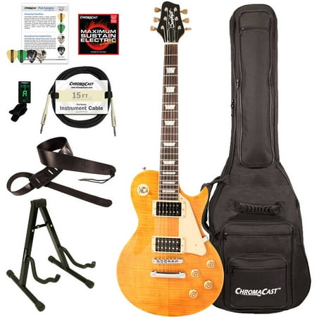 Sawtooth Heritage Series Flame Maple Top Electric Guitar with ChromaCast Gig Bag and